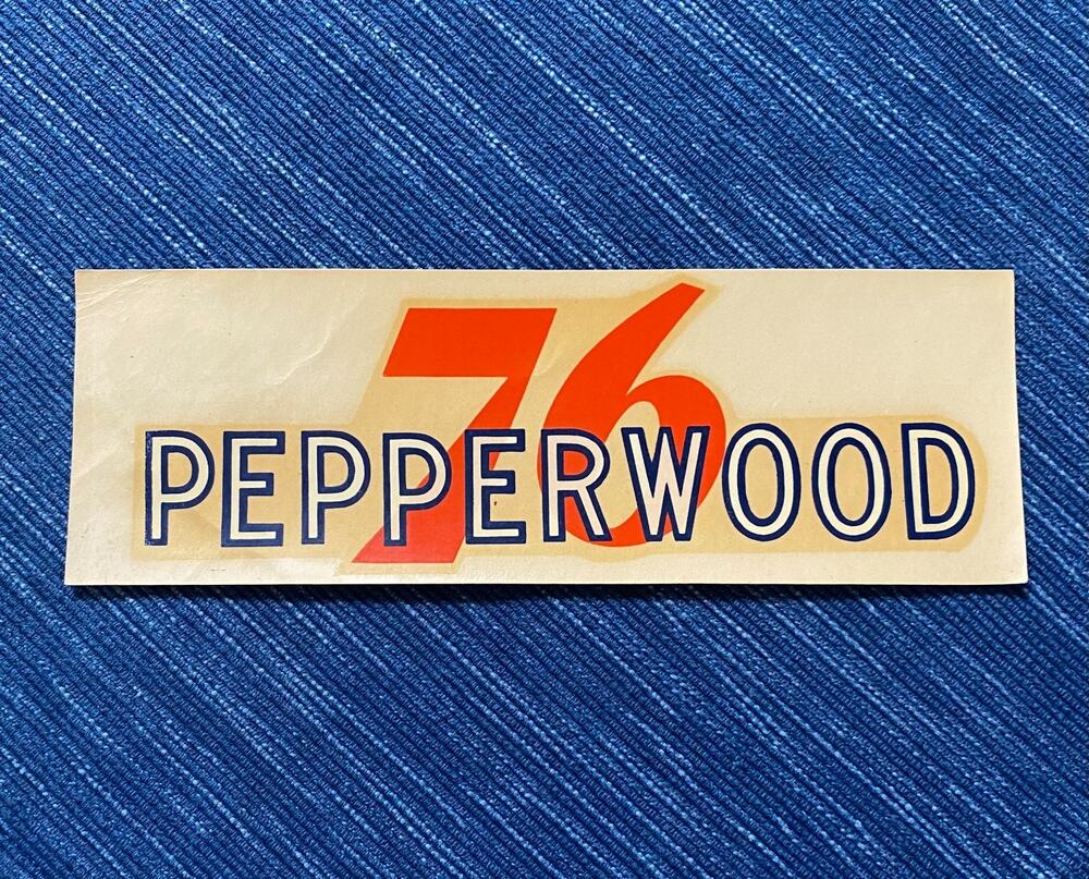 Vintage Union 76 Oil Pepperwood California Decal Gas Station Travel Souvenir